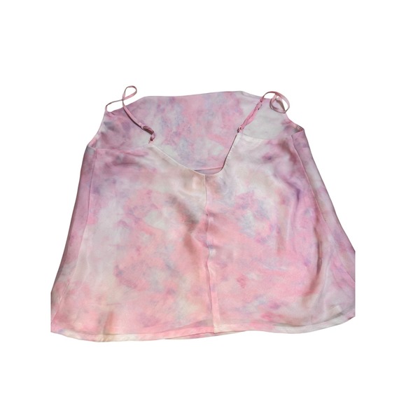 Superdown Pink Tie Dye Cowl Neck Satin Camisole Top XS Adjustable Straps - Picture 4 of 6